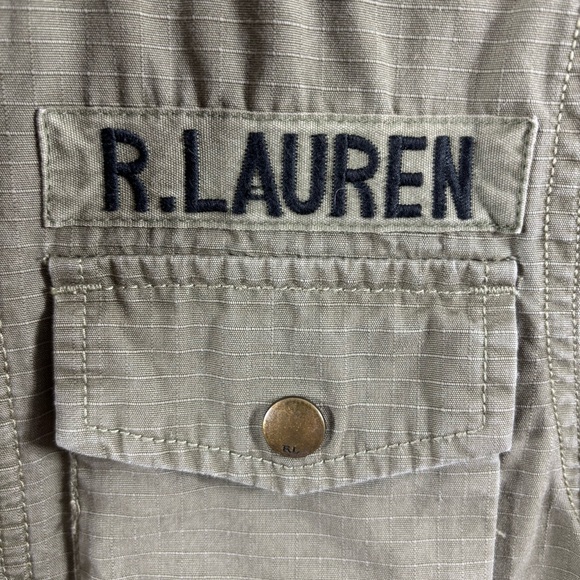 Polo Ralph Lauren American Flag Patch Green Military Jacket Youth Small 8 - Picture 5 of 6